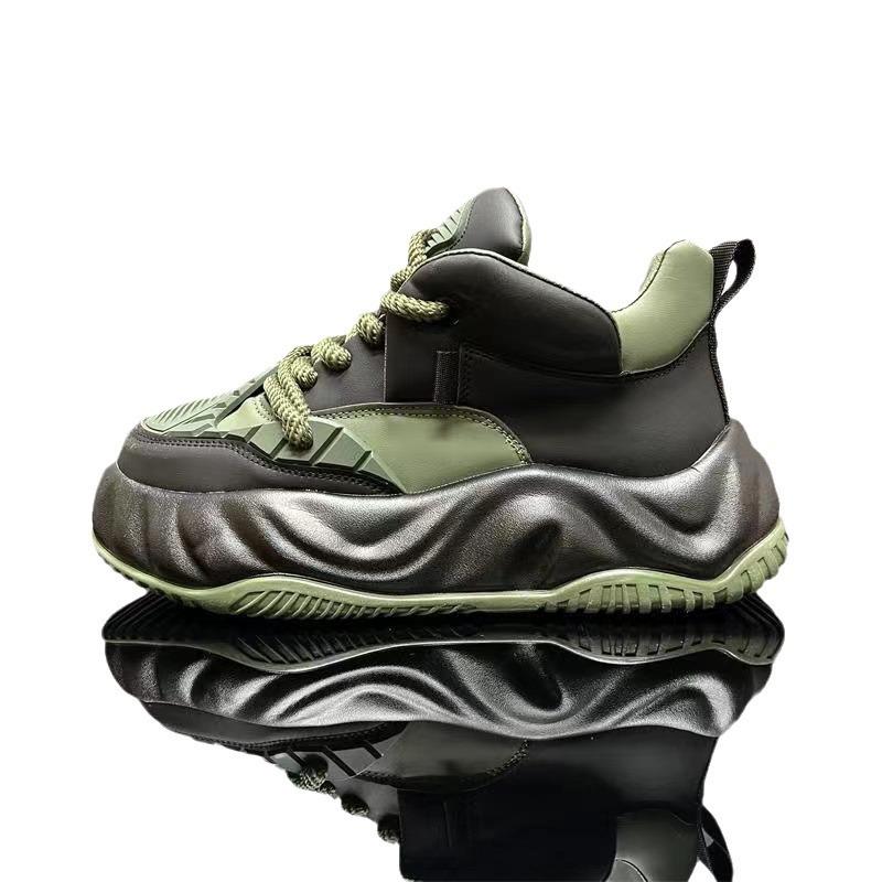 Men's Shoes Spring and Autumn 2024 New Breathable Sports and Casual Shoes Trend Versatile Thick Sole Heightening Dad Shoes