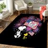 1pc Snoopy Celebrates Th July Carpet Rug for Bedroom Living Room Decor Sofa Home Game Area Rug Non-slip Floor Mat. DT7150152