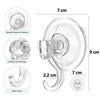 Strong Suction Cup 2 Load Capacity Wall Hanging Wall Will Not Living ABS Transparent Color Hook, Vacuum, Pieces, 3kg, Hook, Reusable, Hook, Damage,