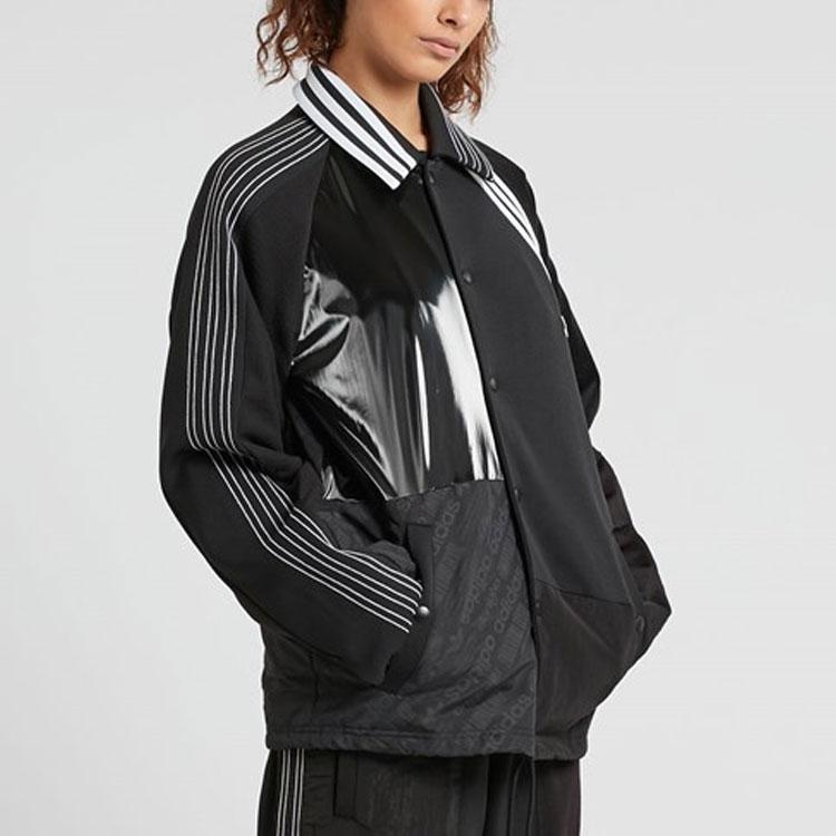 Adidas Originals X Alexander Wang Collab Striped Long Sleeve Logo Track Jacket Men Outerwear Black BP6689