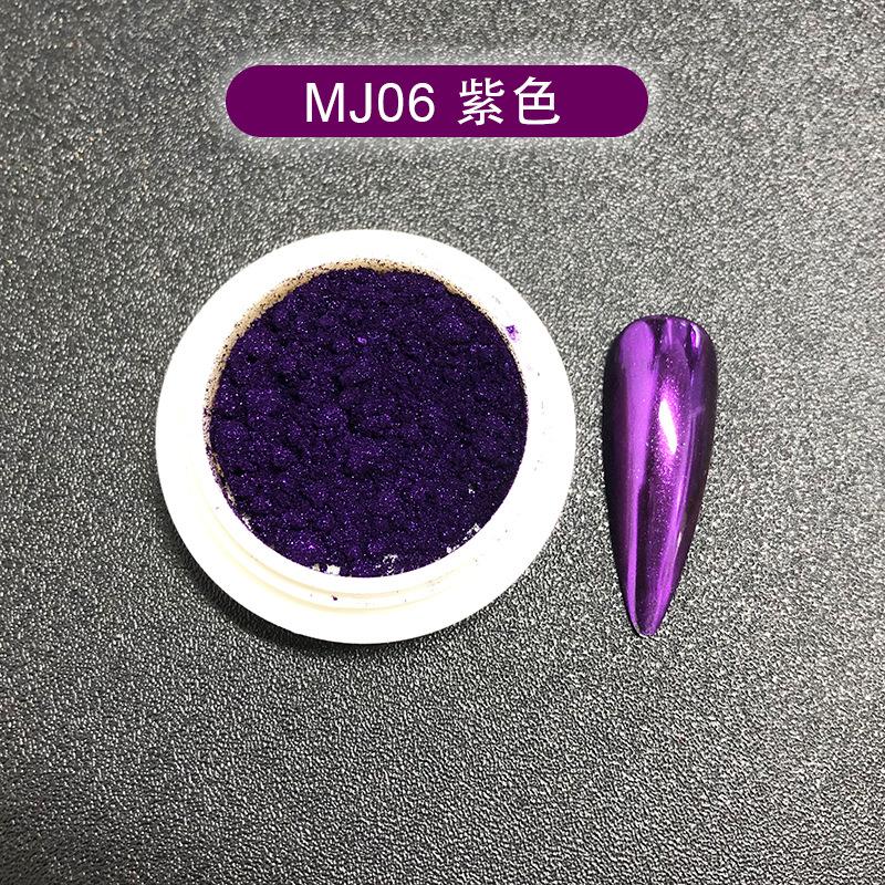 2pcs Nail Mirror Powder Electroplated Metallic Mirror Powder High Glitter Flash Laser Titanium Gold Powder Multi-color Optional Nail Art Tool