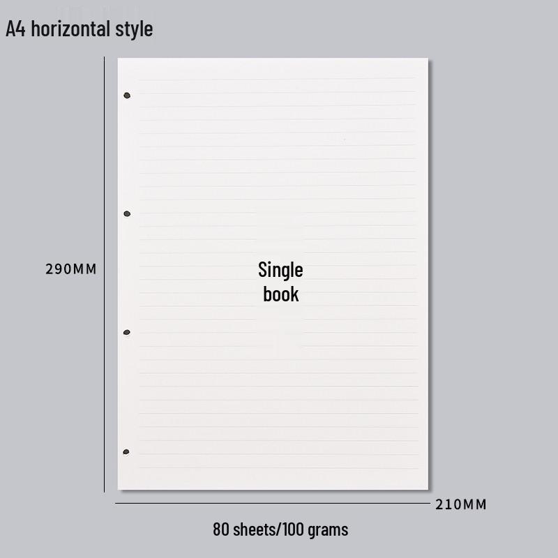 A5 Loose-Leaf Detachable Error Notebook with 6-Hole A4 Paper, Clip-On Shell, and A6 Inner Page Buckle Ring.