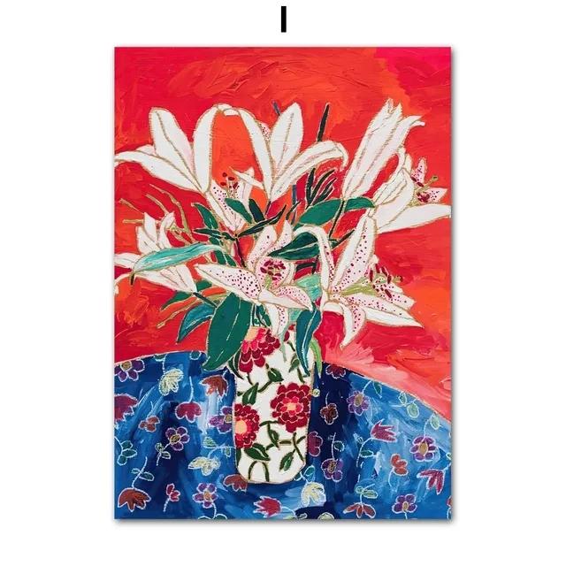 Vintage Oil Painting Girl Portrait Tropical Flower Parrot Wall Art Canvas Posters And Prints Wall Pictures For Living Room Decor