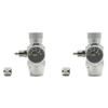 Fresh 2X Aquarium CO2 Regulator 2000Psi Pressure Gauge For 6Mm Suction Tube 5/8-18UNF
