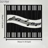 Piano Keys & Notes Metal Wall Art, Rust-Resistant Iron Mural for Living Room or Garden, Music Gift