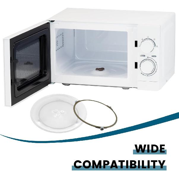 Microwave Turntable Ring, 7.5" Microwave Oven Glass Plate Tray Support, Rotating Roller Support Ring with 14 mm Rollers (2 PCS)