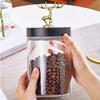 Golden Elk Glass Bottle with Lid Transparent Round Glass Sealed Jar Candy Tea Coffee Beans Nuts Miscellaneous Grains Storage Box