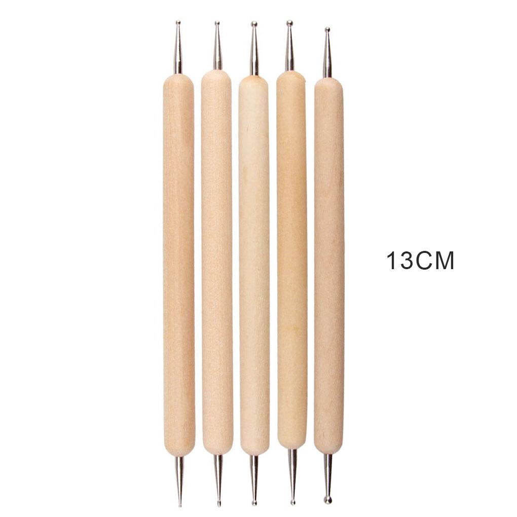 Packung mit 5 Prägestiften Nail Art Ton Punktierwerkzeug Tragbare Handarbeiten DIY Herstellung Manuelle Handwerkzeuge Zubehör für Frauen Mädchen