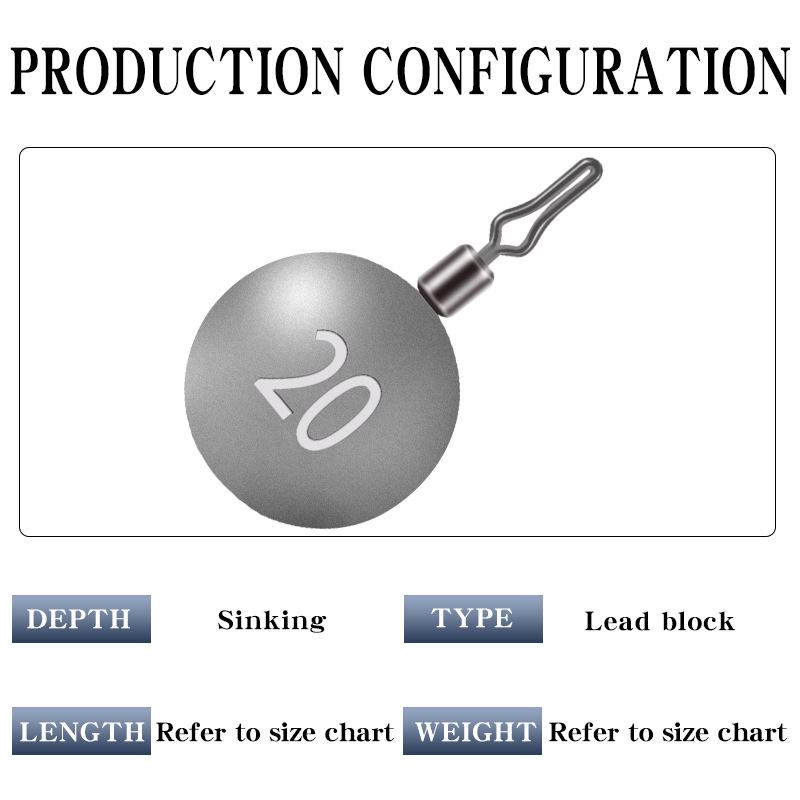 Anti-tangle Round Drop Shot Fishing Sinker with Quick Clip