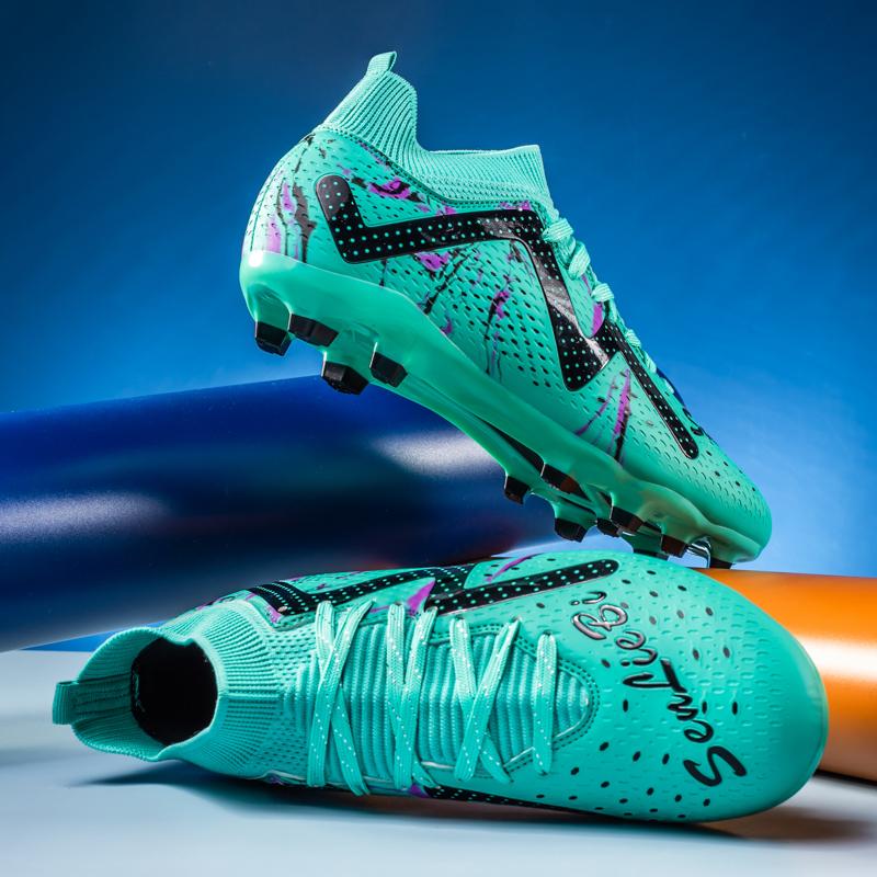 Professional men's football shoes, breathable and anti slip men's sports shoes, high-quality and comfortable lace up men's shoes