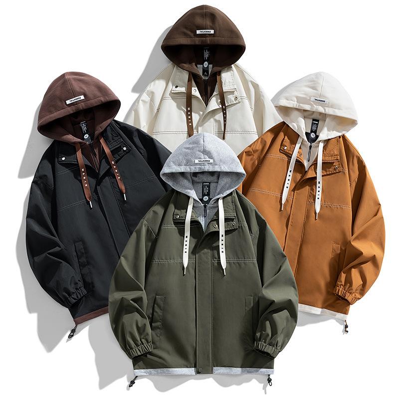 Men's Spring/Autumn Hooded Casual Jacket for Outdoor Activities