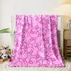 Repeating Pink Rubber Duck Shapes Outlined In Darker Pink Lines. for All Seasons Blanket Lunch Break Throw Gift