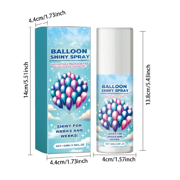100ml Balloon Shine Spray Balloon Shine Liquid for Birthday Parties Decorations