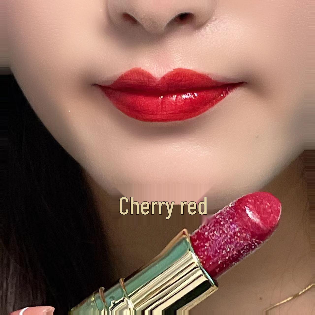 Перламутровая мерцающая помада «Драконий фрукт»: Нелипкий, Стойкий, Увлажняющий, Водостойкий, Розово-пурпурный.