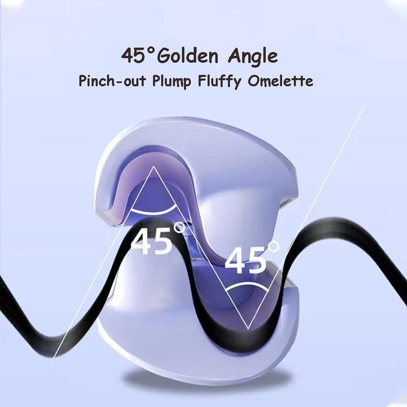 36mm Deep Wave Hair Crimper Negative Ion - Adjustable Temperature Electric Curling Iron Long Lasting Wavy Hair Styling Tool