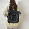 New Zipper Solid Color Denim Casual Youth Backpacks Interior Compartment Simple Handbags On Sale Large Capacity Women's Bags
