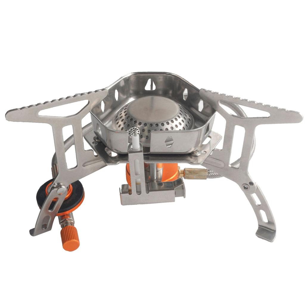 Winddichter Outdoor-Brenner, geteilter Camping-Gaskocher, tragbarer flacher Picknick-Gasherd, Brenner mit elektronischer Zündung