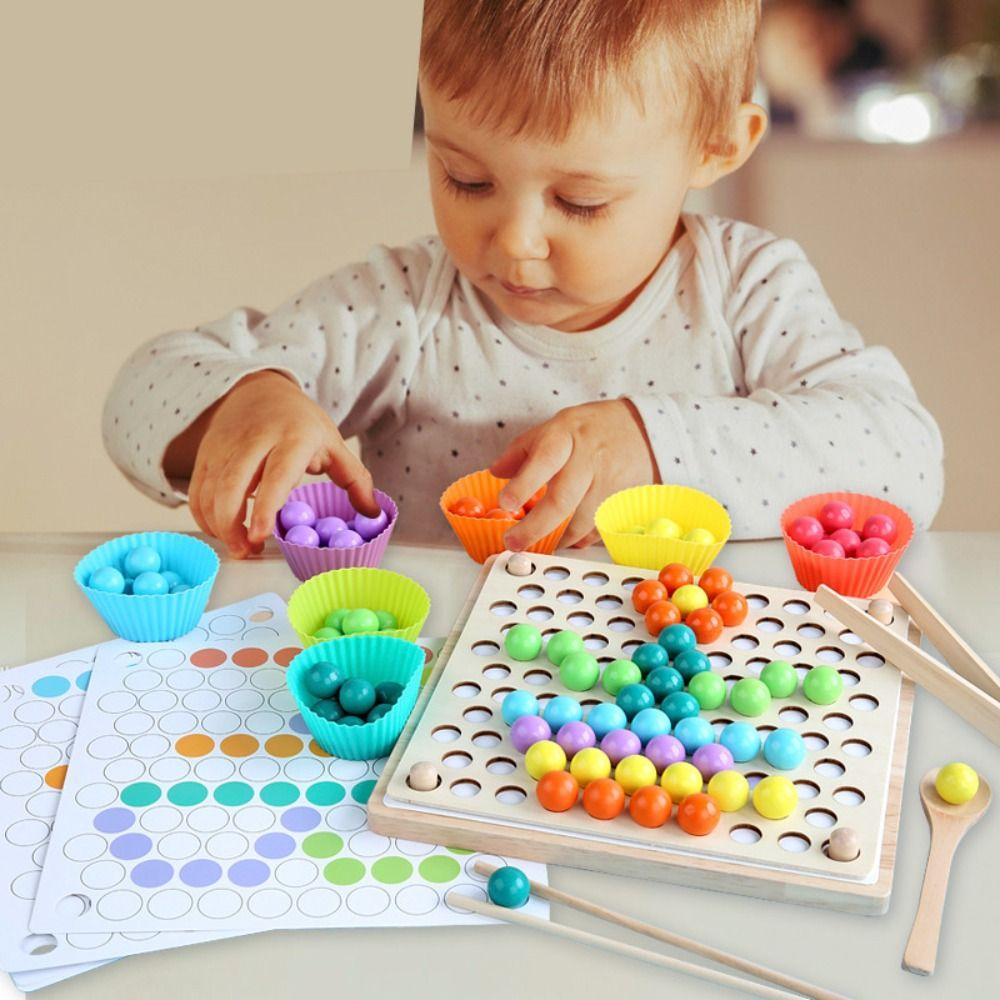 Memory Training Color Matching Beads Game Parent-child Color Sorting Matching  Children Gift