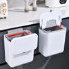Wall Mounted Garbage Recycling Bin Dual Inner Flip Type Storage Bin  Kitchen Bathroom