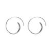 Trendy High-End Silver Hoop Earrings for Women