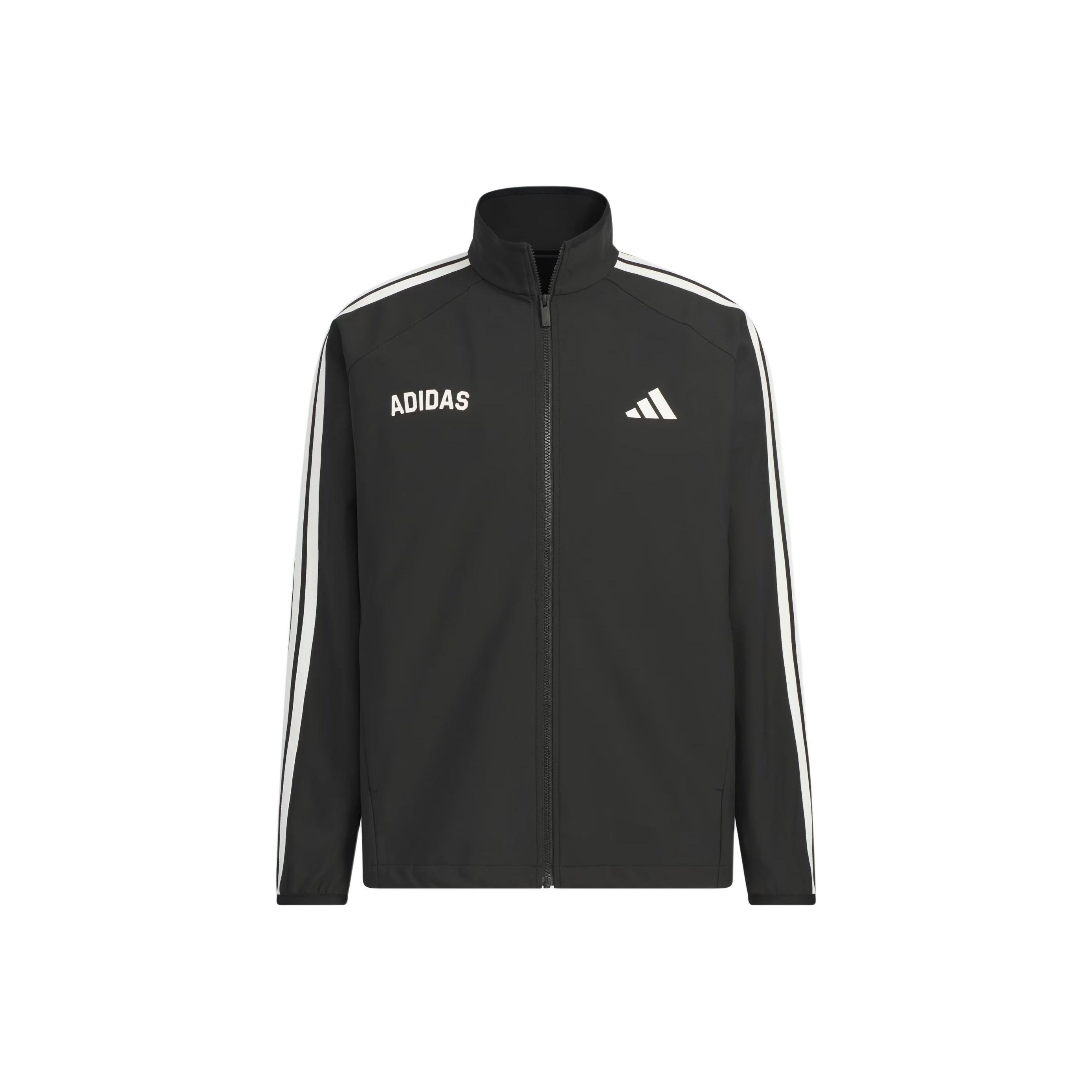 

Adidas Куртка Track FW25 Modern Bonded Top с несколькими карманами, вязаная полосатая спортивная куртка свободного кроя на молнии с длинным рукавом, мужская куртка KC2845 XL