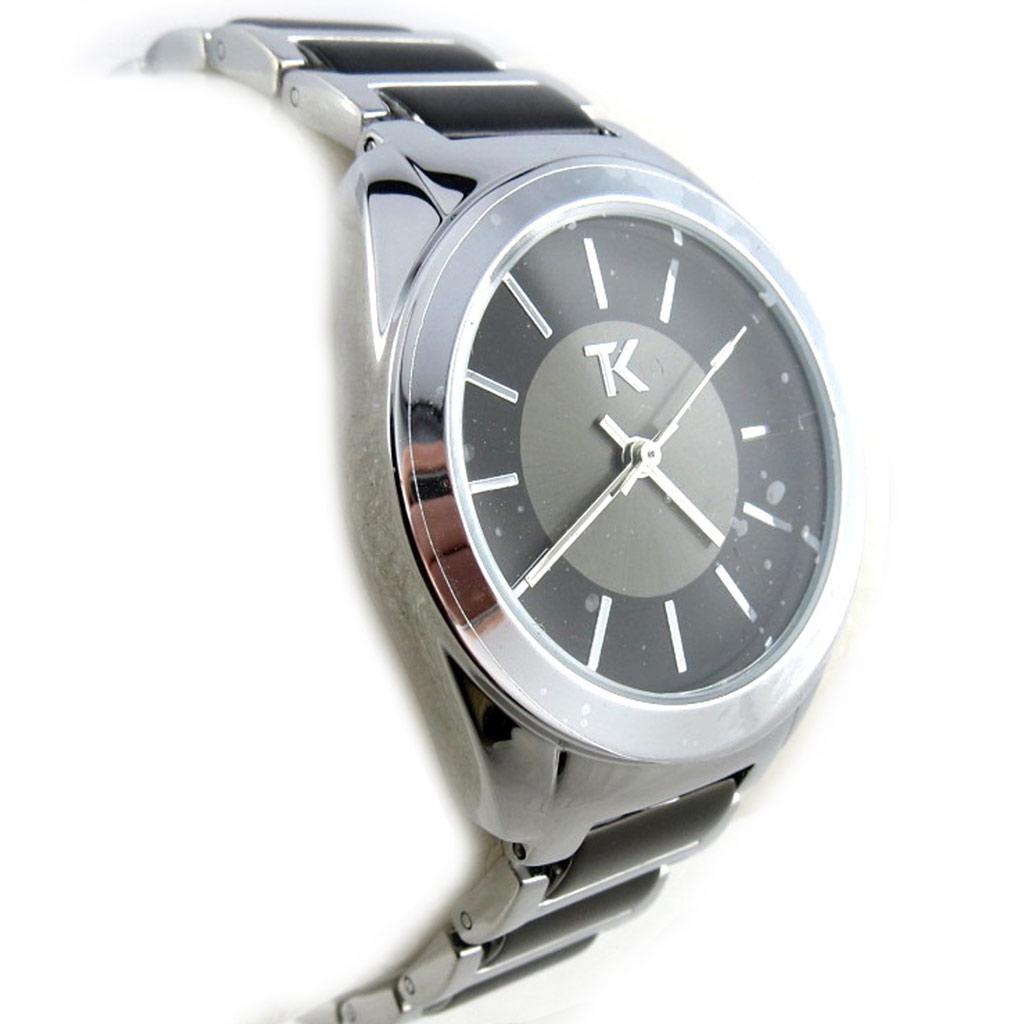 Les Trésors De Lily [N2302] - Montre femme 'Trendy' noir argenté