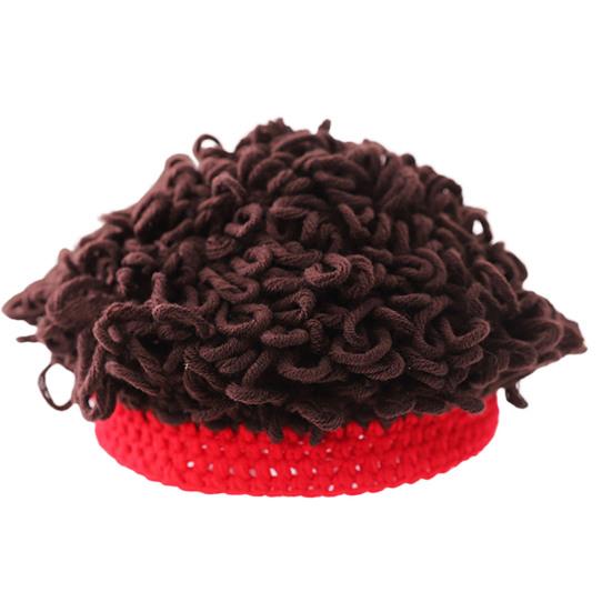Baby Wig Cap Cute Comfortable Dress Up Knitting Infant Toddler Photo Short Curly Explosion Wig Hat for Daily Wear