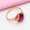 Russian Purple Gold Inlaid Redstone Simple Sweet Fashion Light Luxury Advanced Rose Gold Plated Adjustment Ring