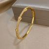 Punk Micro Inlaid Zircon Arrow Slim Bracelet for Women Fashion Gold Plated Copper Cuff Bangle Bracelets Jewelry Gifts