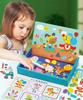 Multifunktions-Tierpuzzle-Papierbox für Kinder, magnetisches Schreib-Zeichenbrett, Tafel, Lern-Bildungsspielzeug für Kinder TMZ