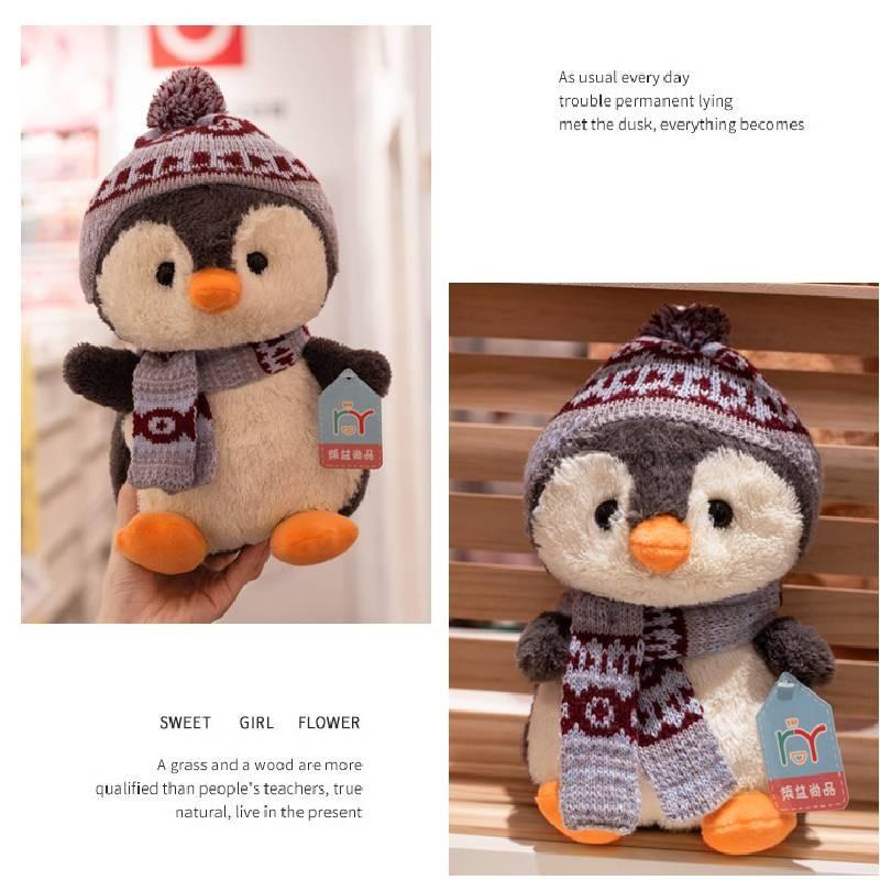 Plush Scarf Penguin Toys Children Cute Cartoon Birthday Holiday Gifts Dolls