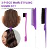 Hair Styling Comb Set Rat Tail Hair Comb Double Sided Teasing Hair Brush for Edge Back Brushing Combing Slicking Hair for Women
