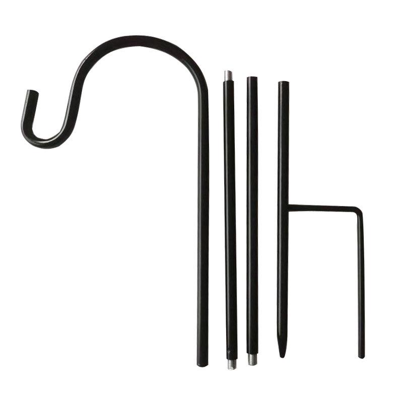 Rust-Proof Iron Shepherd's Hook for Outdoors – Ideal for Lawn, Courtyard, and Lamp Hanging