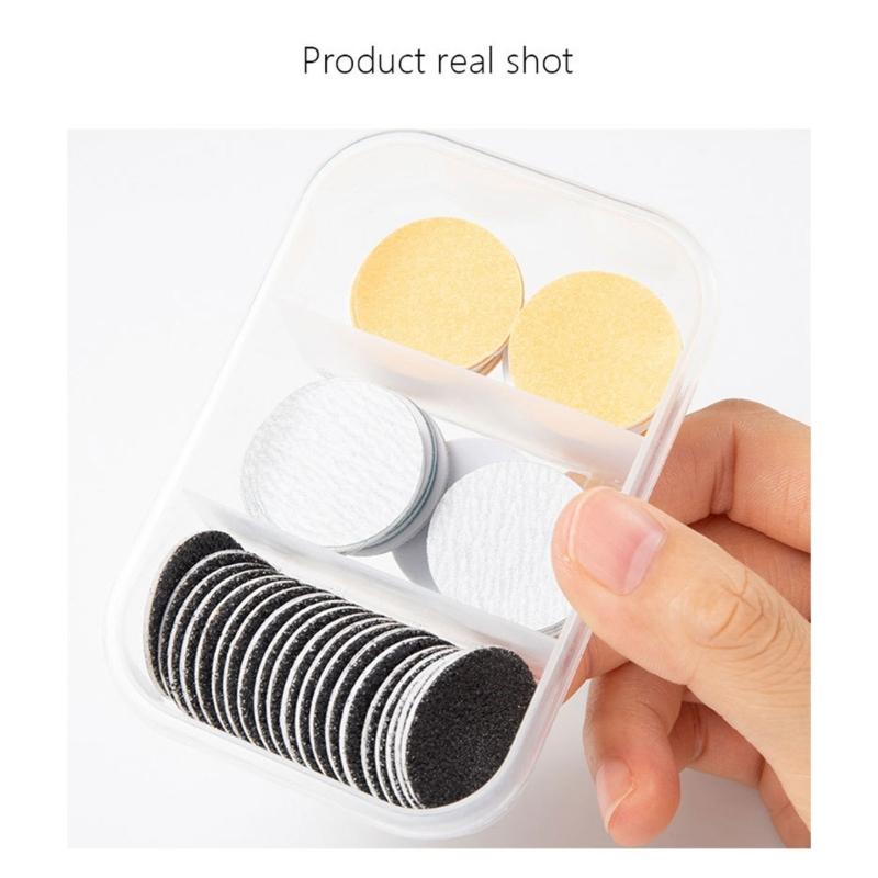 60PCS Colorful Foot Grinding Sheets with Metal Base Efficient Callus Removal Suitable for Skin Fast Replacement System