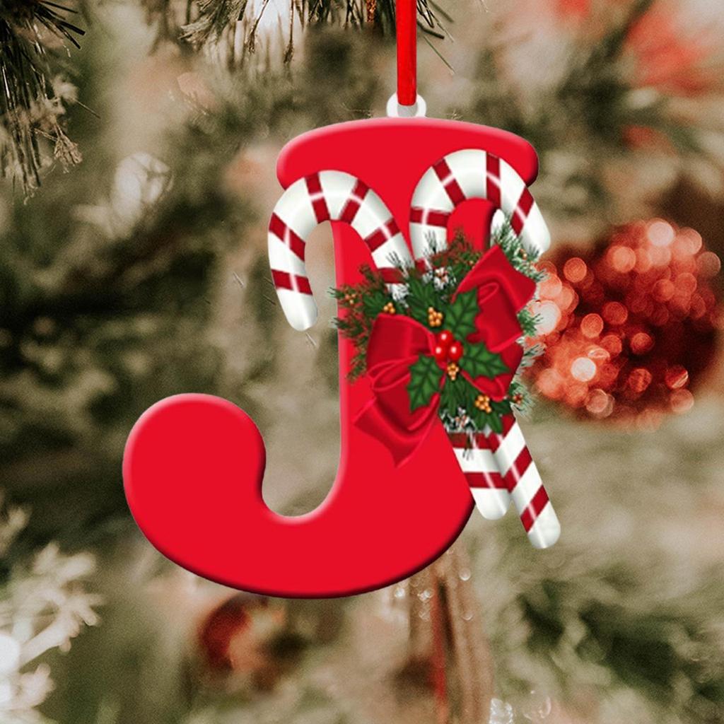 Alphabet-Christbaumschmuck für Feiertagsdekoration und Feiern