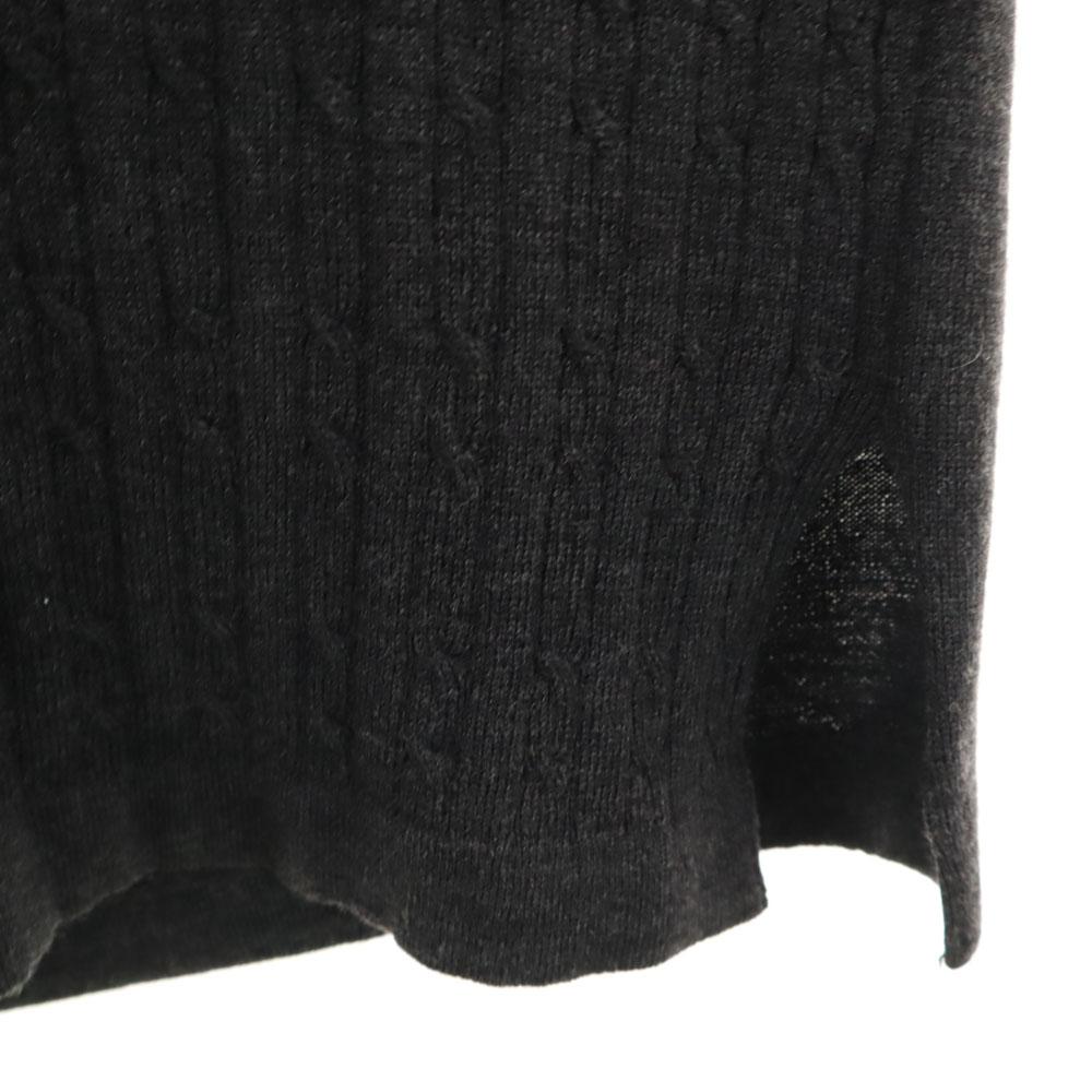 Balenciaga 90. léta Vyrobeno v Itálii Starý Pletený kardigan s dlouhým rukávem a výstřihem do V Copánkový Dámský Použitý
