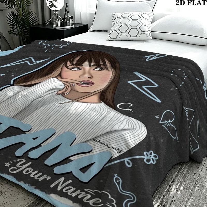 1PC Aitana Custom Name Patterned Flannel Blanket Suitable For All Seasons for Home Decor Warmth and Comfort Gifts Holiday Present
