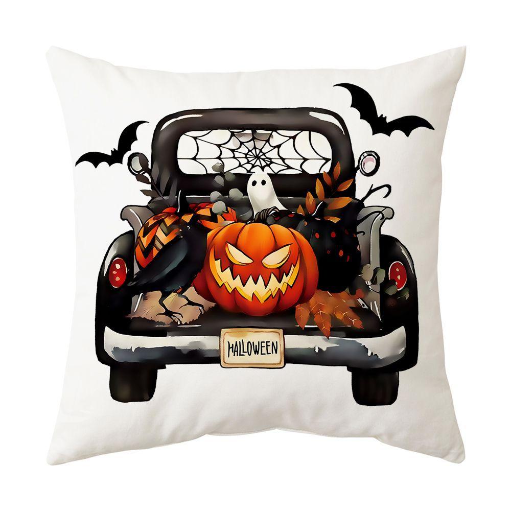 Halloween Pillow, Sofa Pillow Case, Printed Holiday Decoration Scene, Party Ghost Festival Decoration