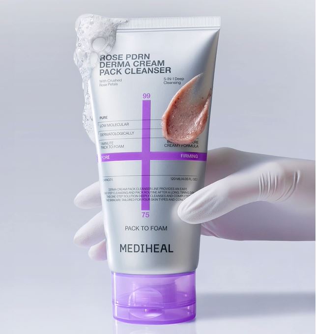 MEDIHEAL Derma Cream Pack Cleanser 120ml — 5-in-1 Cream Pack Cleanser for Deep Pore Cleansing & Soothing Skin Care