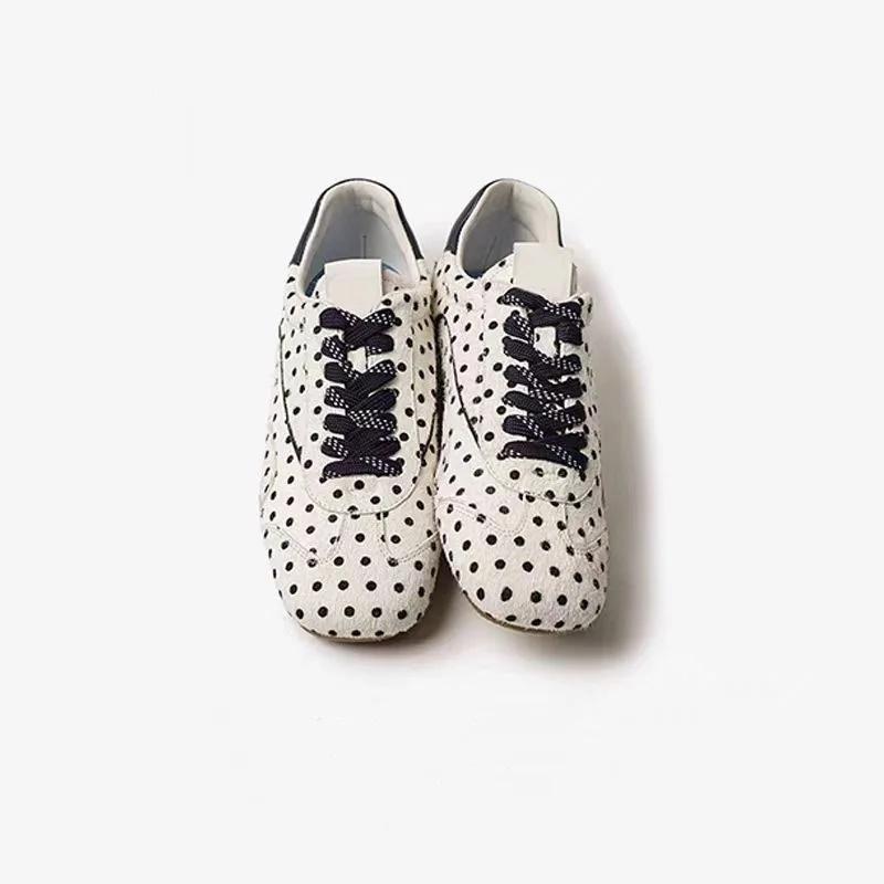 

Ретро Мягкая Кожа Женские Туфли Deqin Плоская Подошва Увеличение Высоты Балетки Универсальная Повседневная Спортивная Обувь Весна Лето 40 белый