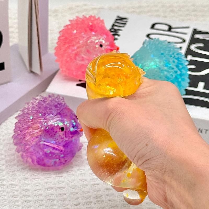 Festive Colorful Maltose Hedgehog Ball, Cute Animal Slow Rebound Squeeze Toy, Soft Stress Relief for Holiday Gifting