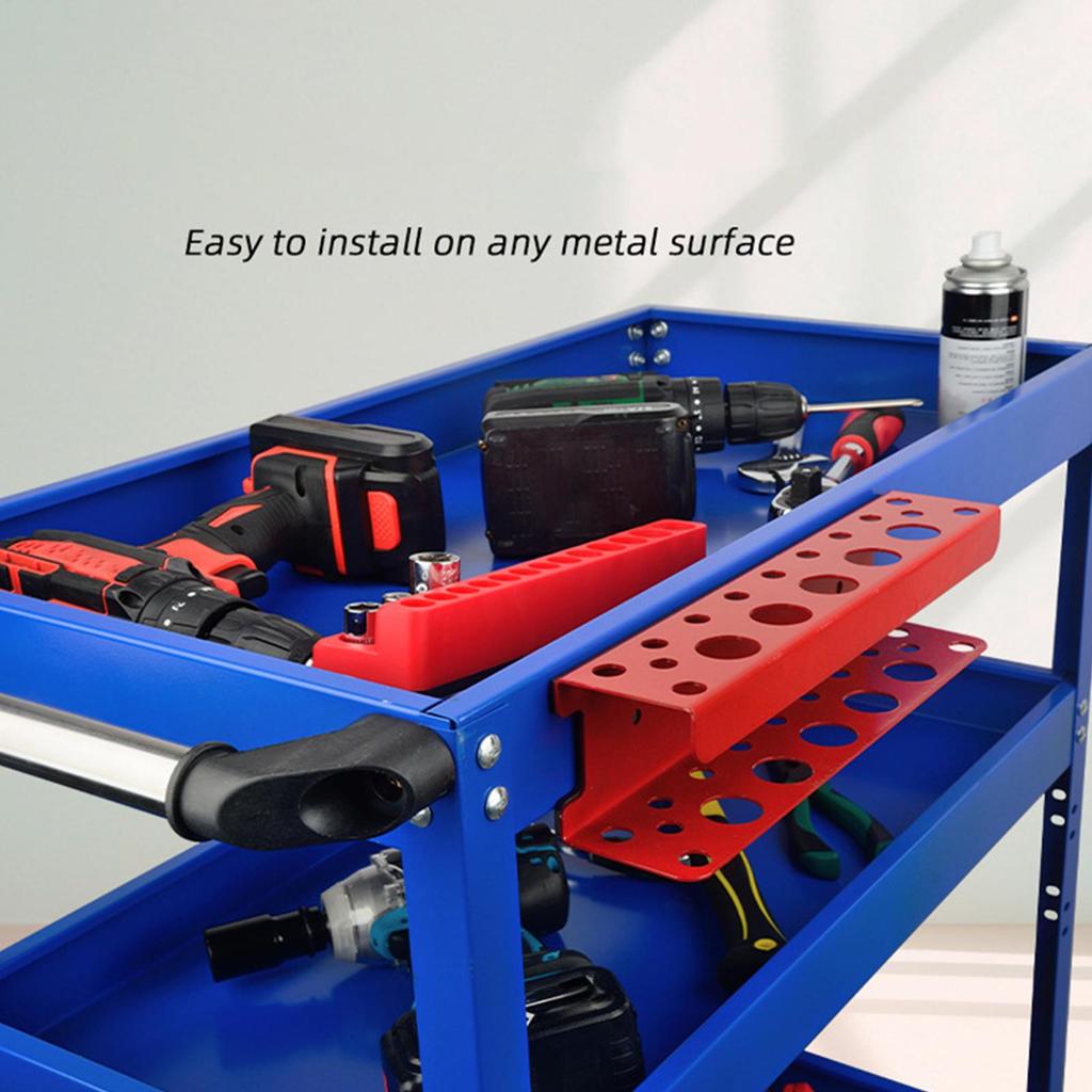Magnetic Screwdriver Holder Heavy Duty Magnetic Rack Magnet Screw Driver Storage Rack For Scissors Carts Pegboard Garage