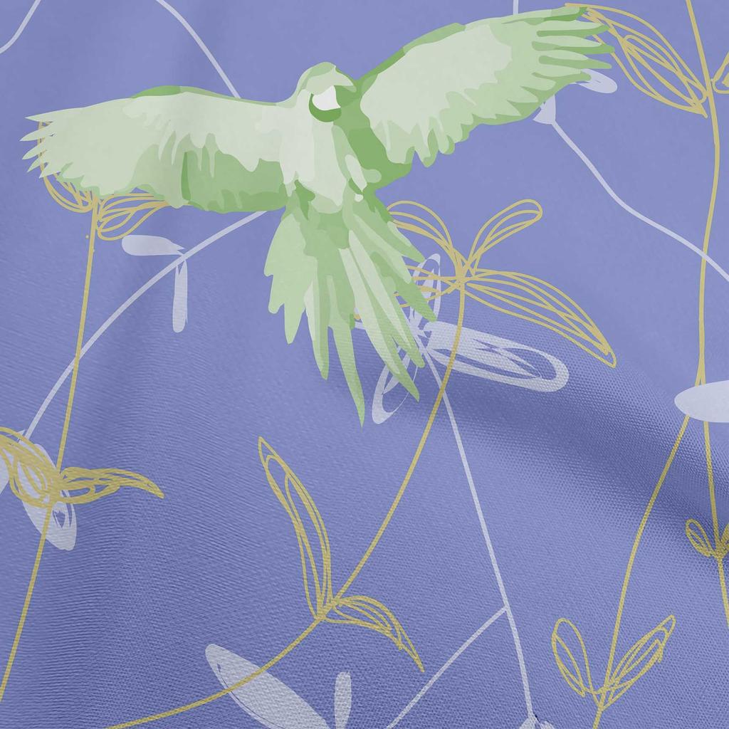 oneOone Cotton Flex Dark Rose Brown Fabric Tropical Parrot With Leaves Diy Clothing Quilting Fabric Print Fabric By Yard 40 Inch