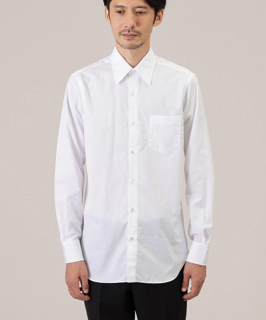 Takeo Kikuchi Dress Made in Broadcloth Regular White 04 Shirt, Japan, Collar, Men's, 93181011, (001) (LL)