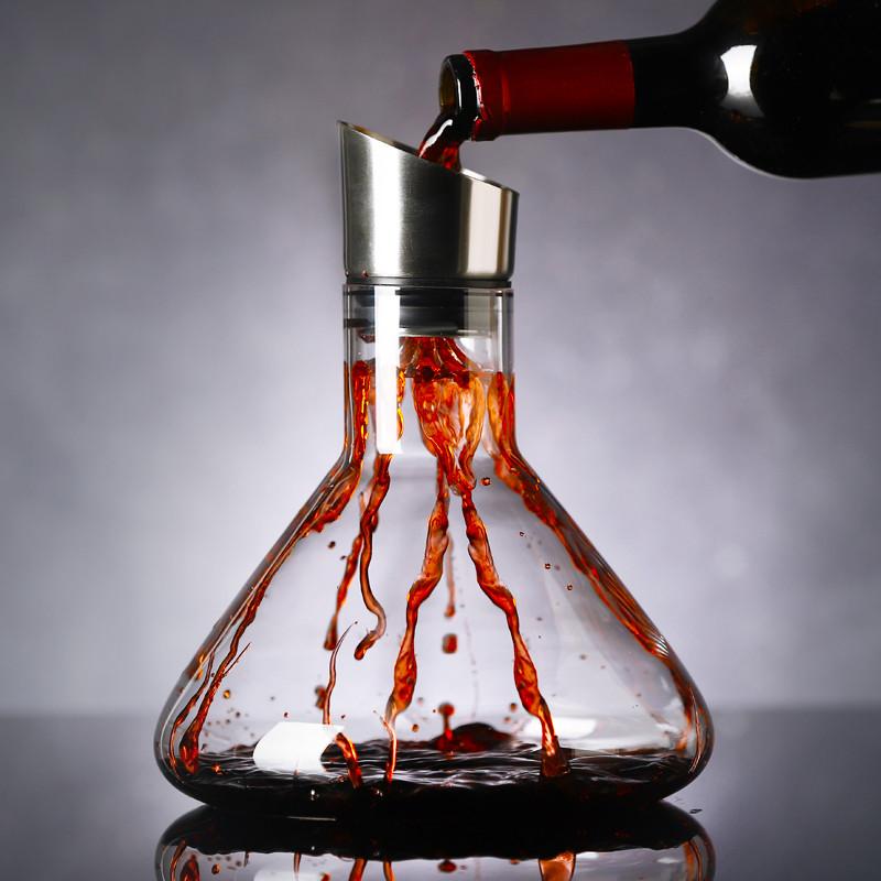1550ml Luxury High-end Red Wine Decanter Transparent Red Wine Separator Household European Style Glass Decanter Wine Utensils