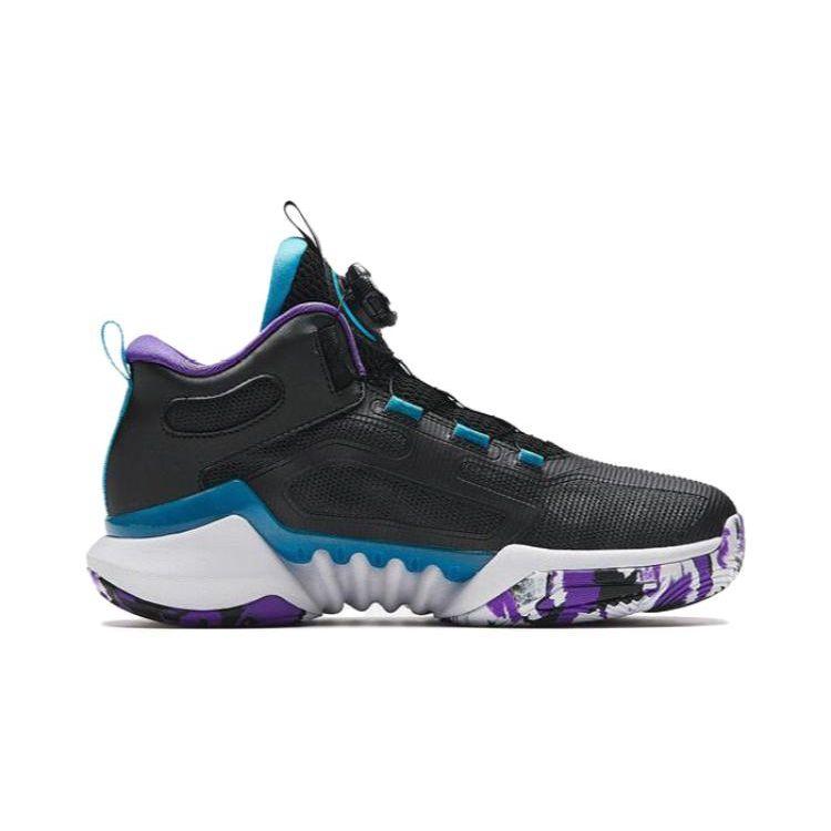 Anta Synthetic Leather Shock Absorbing Durable Low Top Kids Basketball Shoes Kids sneaker Black 312331103-3