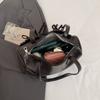 Commuter Vintage Underarm Bag Women's Bow Double Pocket Tote Bag Large Capacity Shoulder Bag