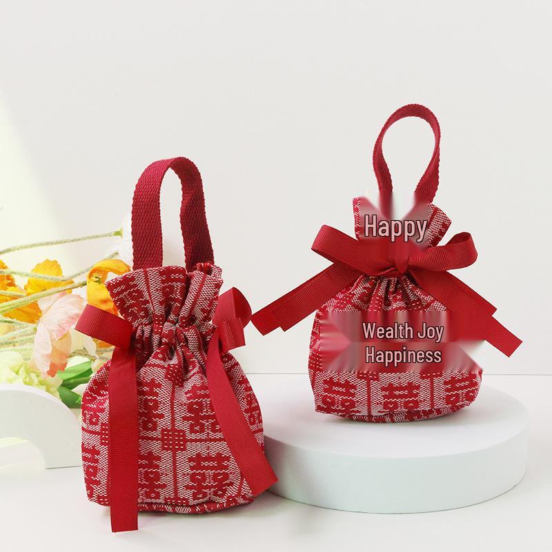 Stylish Wedding Candy Box Handbag - Elegant Cloth Favor Bag
