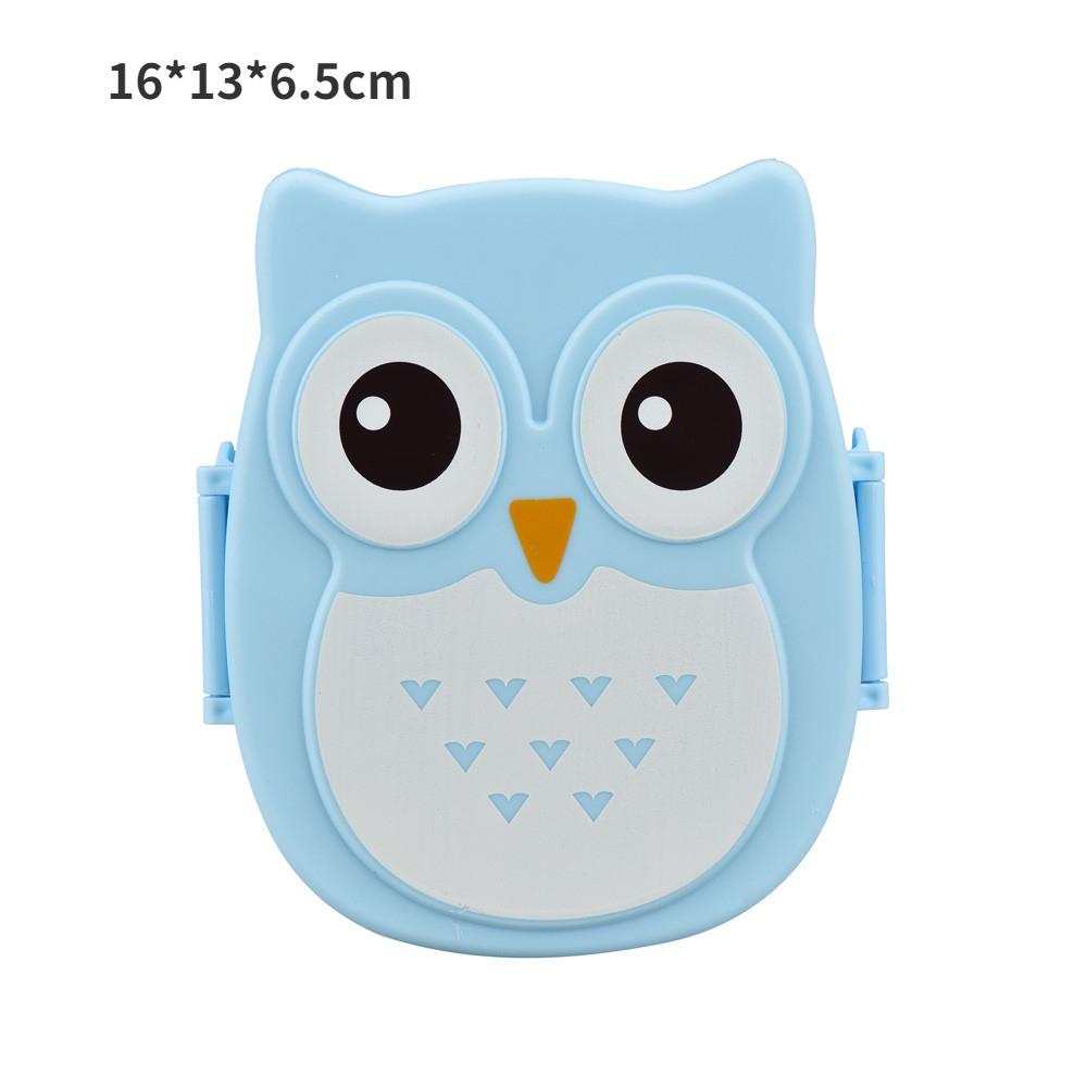 Tragbare Kunststoff Kinder Studenten Lunchbox Bento Box Lebensmittelbehälter Karton Geschirr Besteck