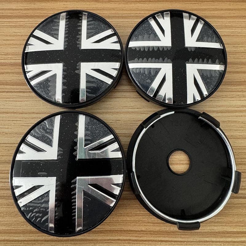 4pcs 56mm 60mmUniversal Car Wheel Center Cover Hub Cap Union Jack Badge Sticker Replacement